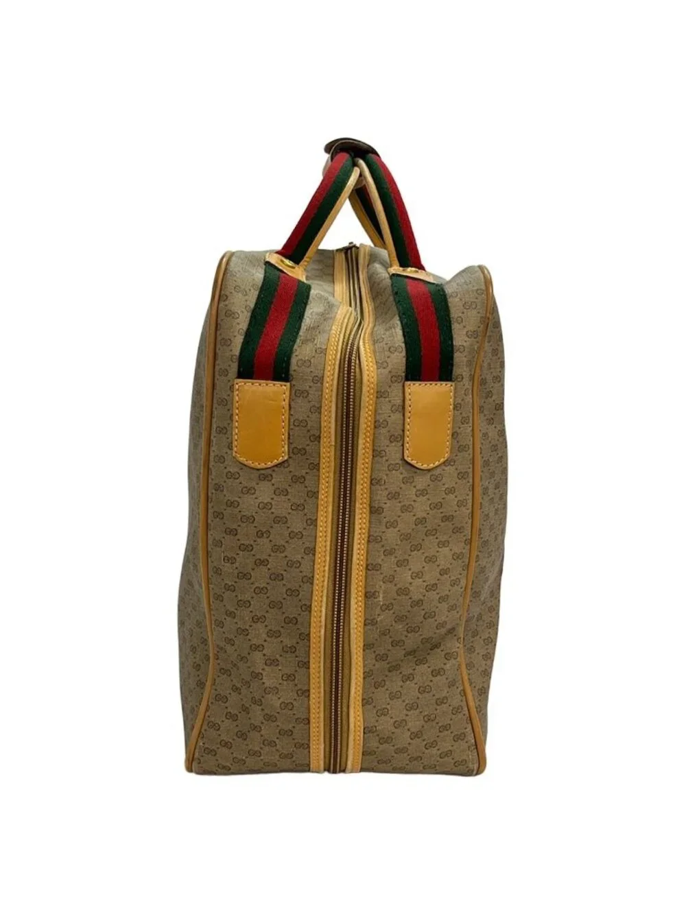 Gucci Boston Bag Vintage Micro GG Sherry Brown Light Multi Leather